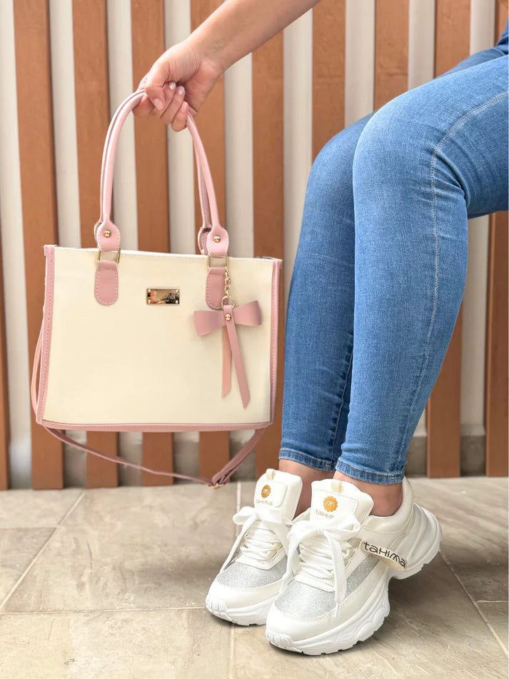 ✨Combo Coquette Exclusivo: Zapatillas + Bolso + Caja ¡Tu estilo y comodidad en un solo conjunto!✨