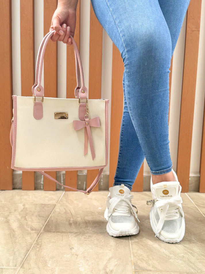 ✨Combo Coquette Exclusivo: Zapatillas + Bolso + Caja ¡Tu estilo y comodidad en un solo conjunto!✨